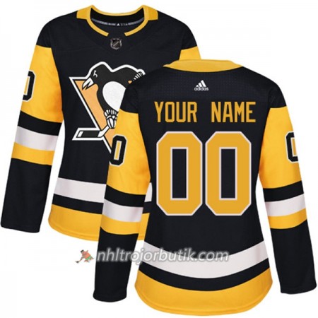 Dame Ishockey Pittsburgh Penguins Tröja med eget tryck Adidas 2017-2018 Svart Authentic
